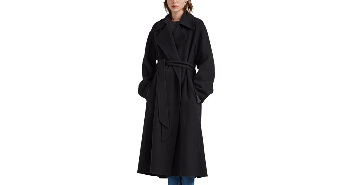 The Row Efo Foamy Cashmere Wrap Coat in Dark Gray (Gray) Lyst