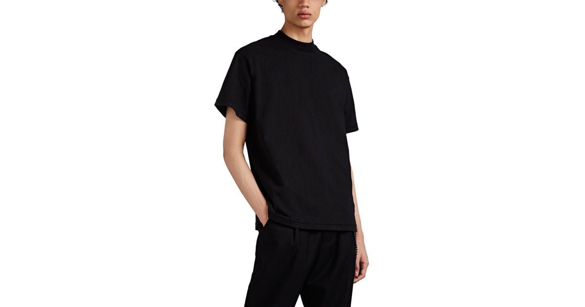 Download Song For The Mute Cotton Oversized Mock-turtleneck T-shirt in Black for Men - Lyst