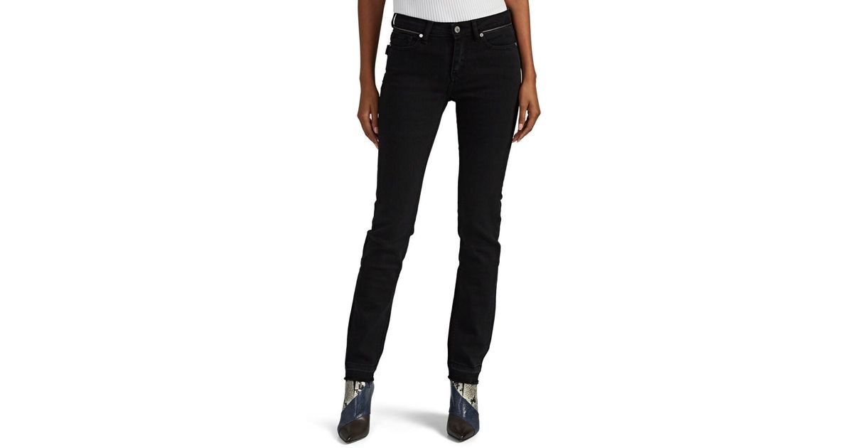 Zadig & Voltaire Denim Eva Zip-detailed Slim Jeans in Black - Lyst