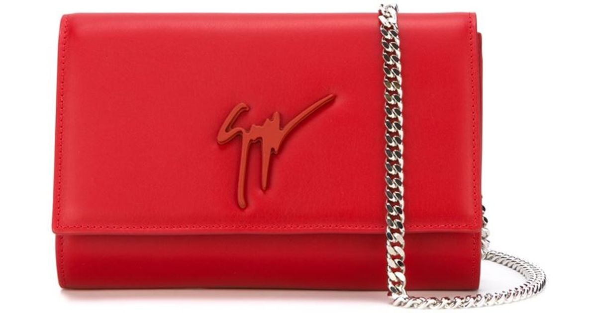 Lyst Giuseppe Zanotti Signature Clutch In Red