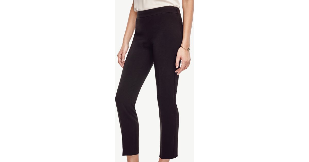 Lyst Ann Taylor Petite Side Zip Slim Ankle Pants in Black