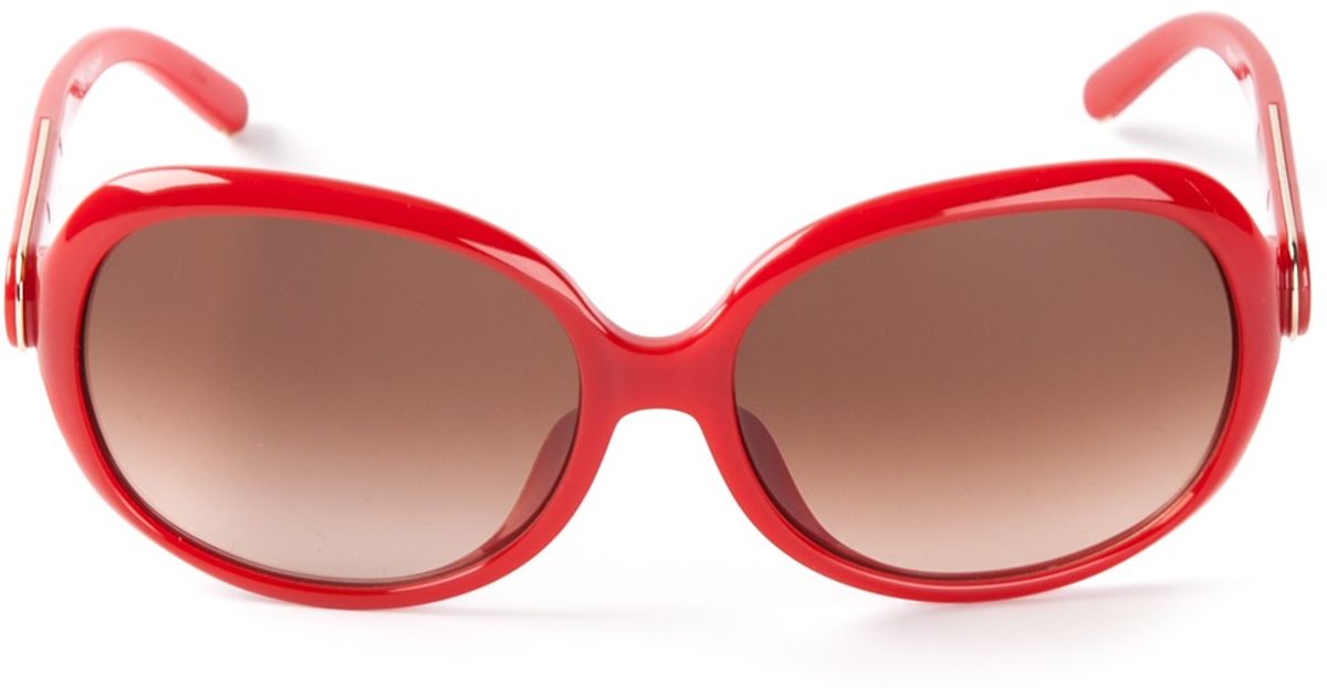 Chloé Jackie O Sunglasses in Red | Lyst