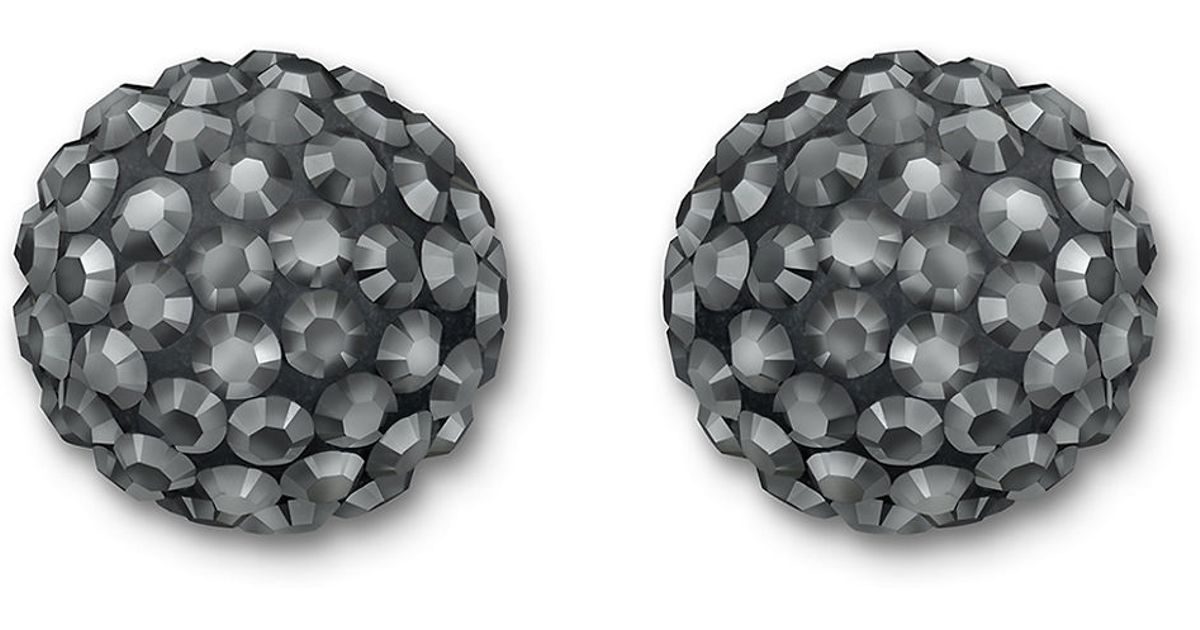 Lyst Swarovski Stud Earrings In Black
