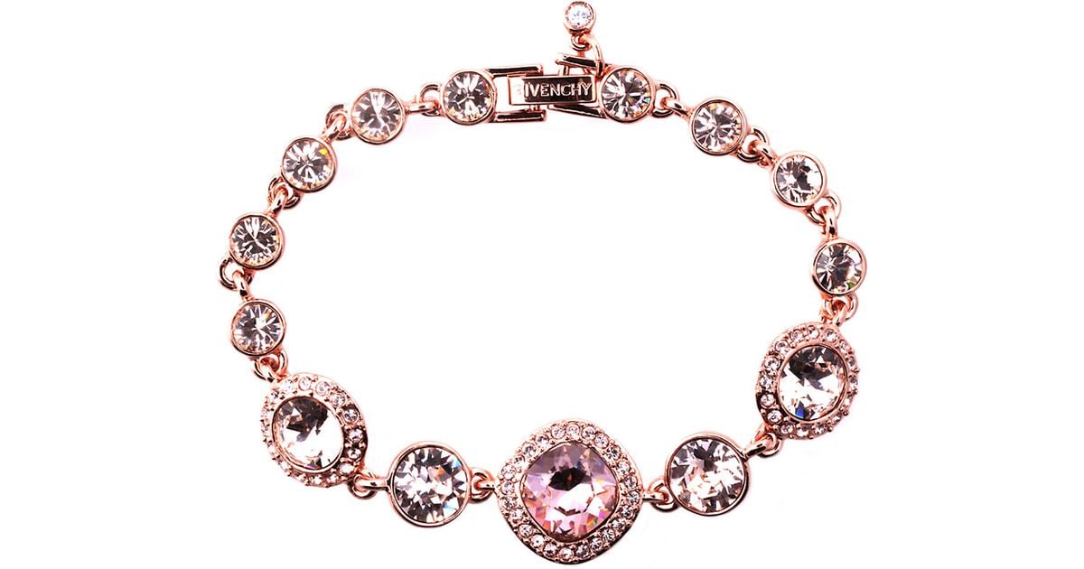 Lyst Givenchy Rose Gold And Vintage Swarovski Crystal Flex Lyst Givenchy Rose Gold And Vintage Swarovski Crystal Flex Bracelet In Pink