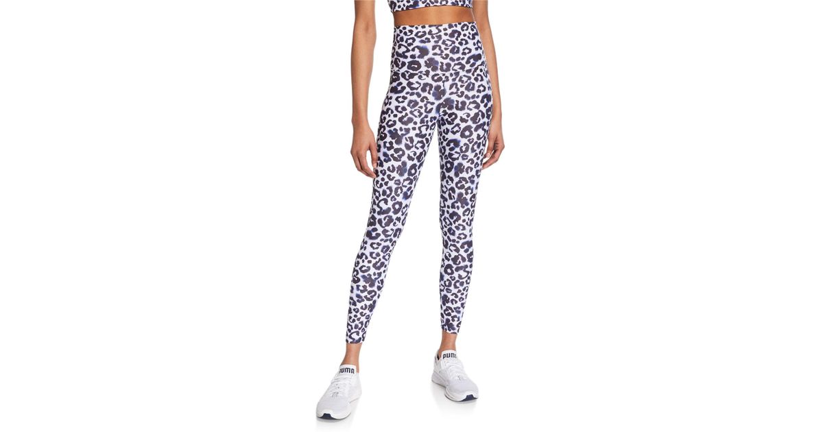 Beach Riot Piper High-waist Leopard-print Leggings in Blue ...