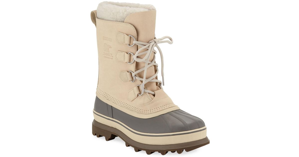caribou genuine shearling lined waterproof duck boot