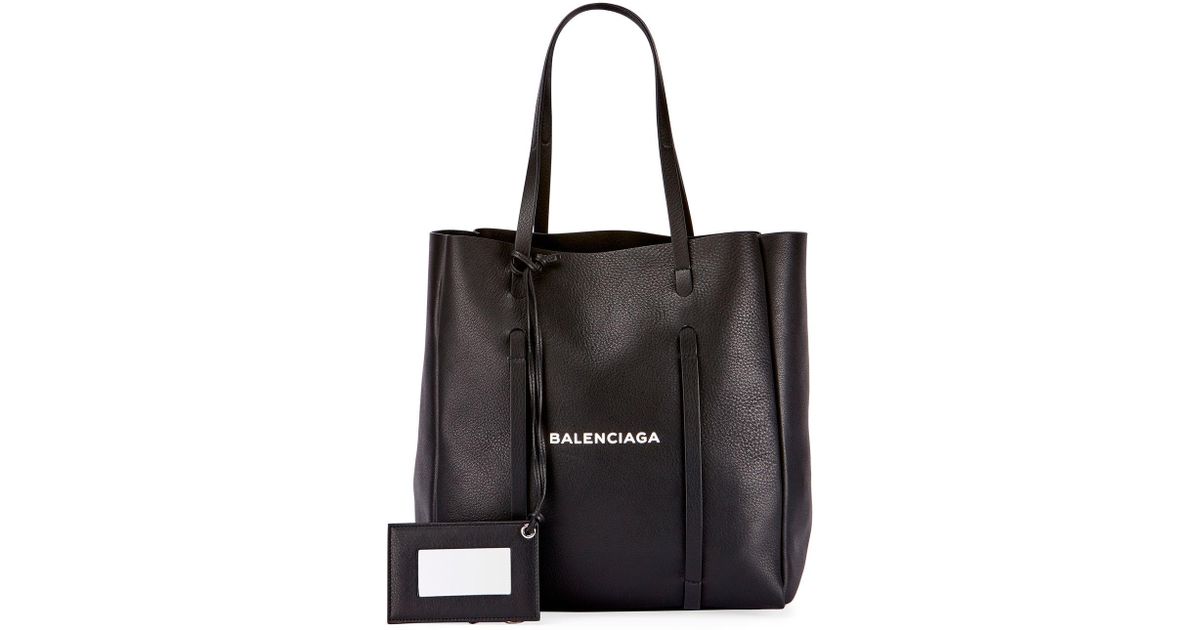 Lyst Balenciaga Everyday Xs Logo Leather Tote Bag In Black