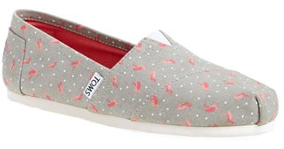 toms flamingo print shoes