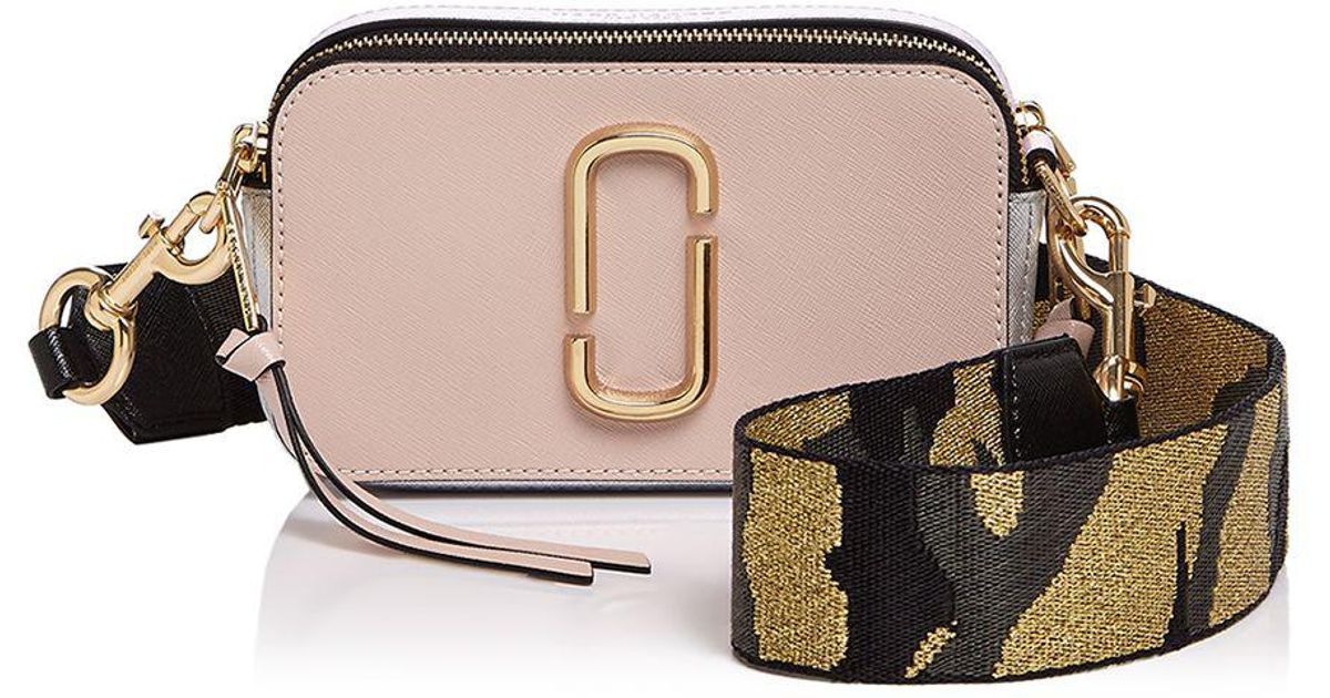 Lyst Marc Jacobs Snapshot Camo Strap Color Block Leather Camera Lyst Marc Jacobs Snapshot Camo Strap Color Block Leather Camera Bag In Pink
