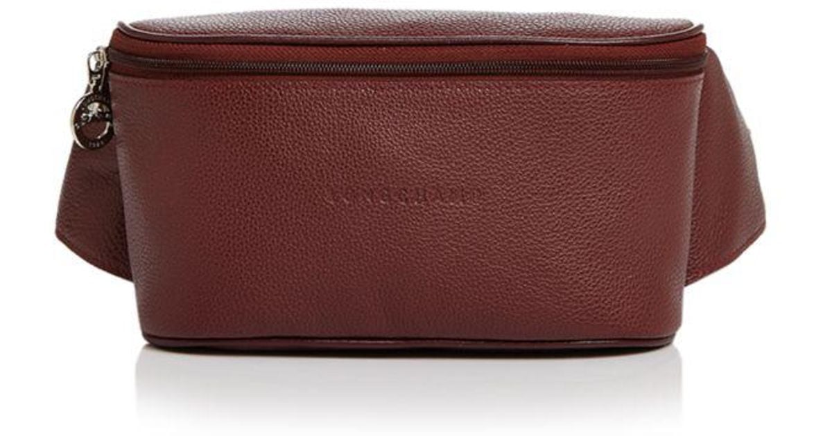 Lyst Longchamp Le Foulonné Leather Belt Bag In Red