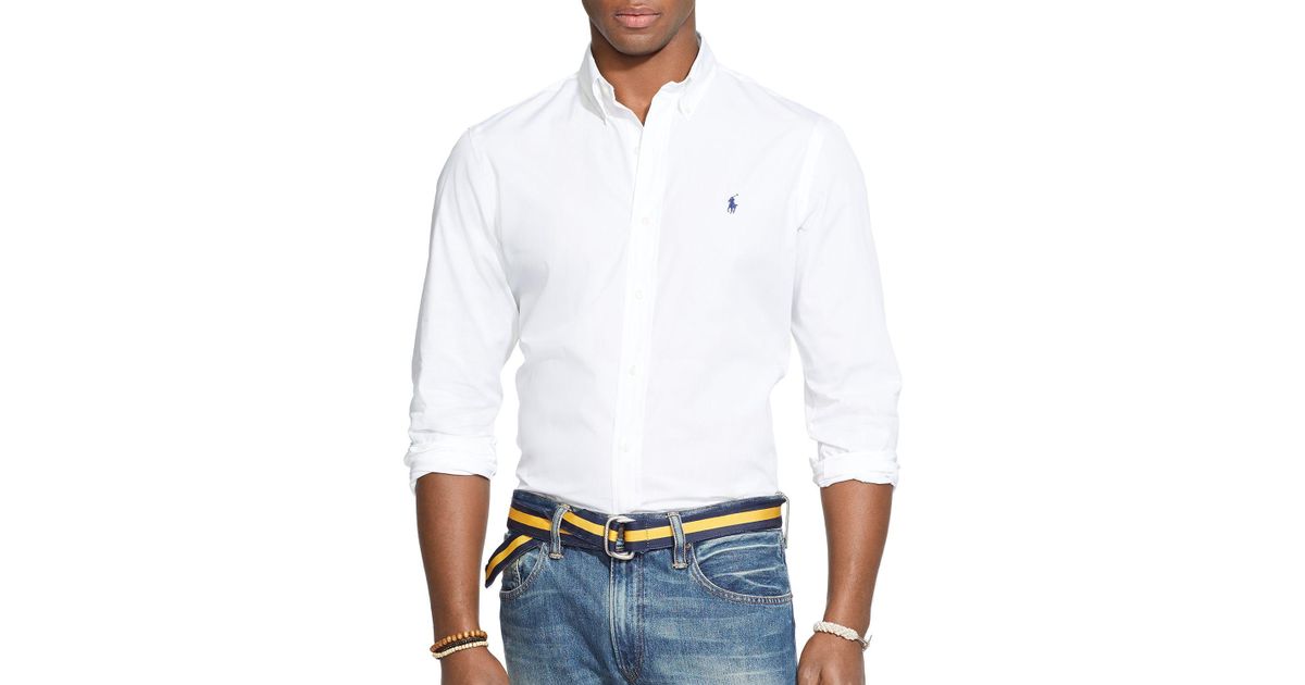 ralph lauren white cotton shirt