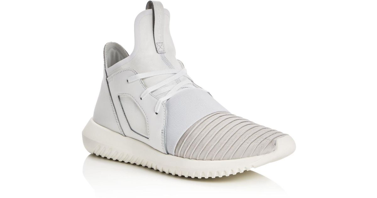 Adidas originals Women's Tubular Defiant Lace Up Sneakers in White for Men | Lyst