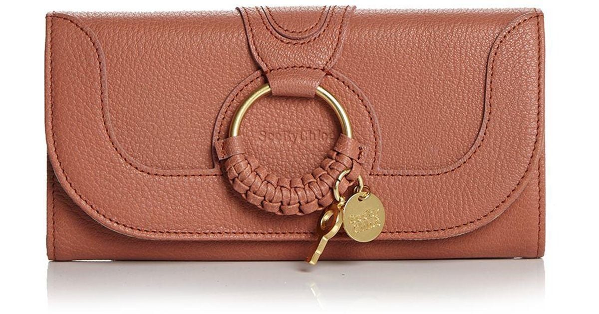 See by chloé Hana Leather Continental Wallet in Pink | Lyst