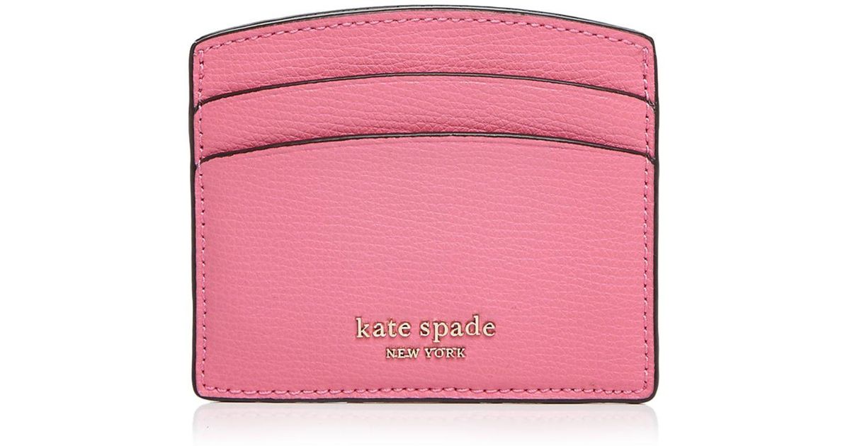 Kate Spade Pebbled Leather Card Holder - Lyst