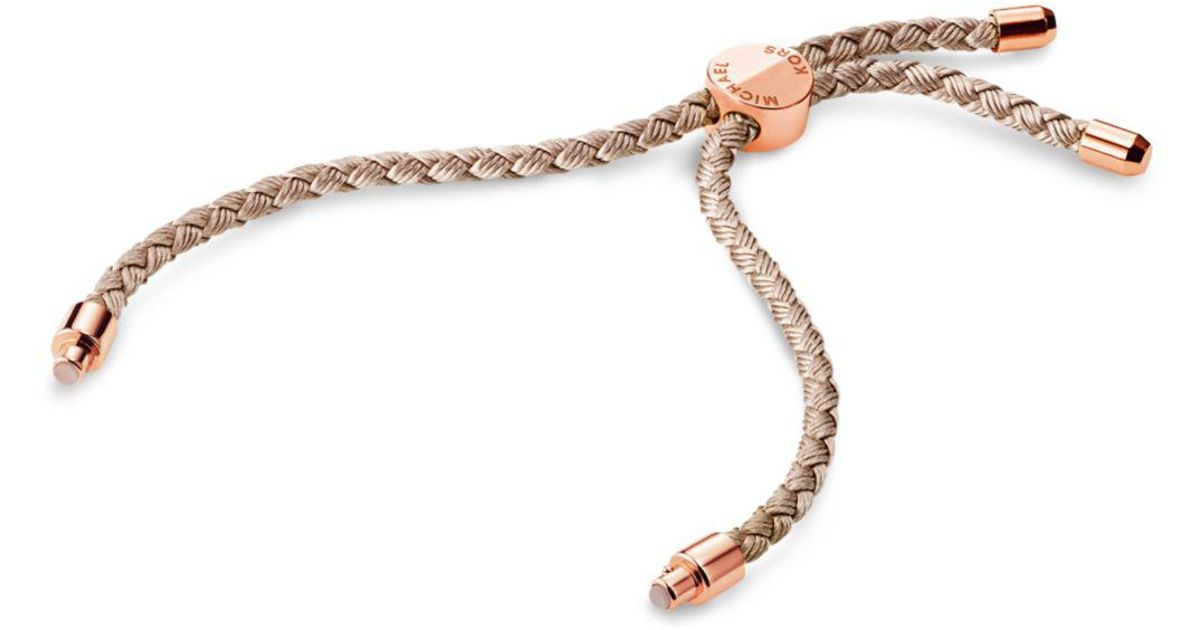 Lyst Michael Kors Custom 14k Rose Gold Plated Sterling Silver Lyst Michael Kors Custom 14k Rose Gold Plated Sterling Silver Silk Interchangeable Bracelet Cord In Metallic