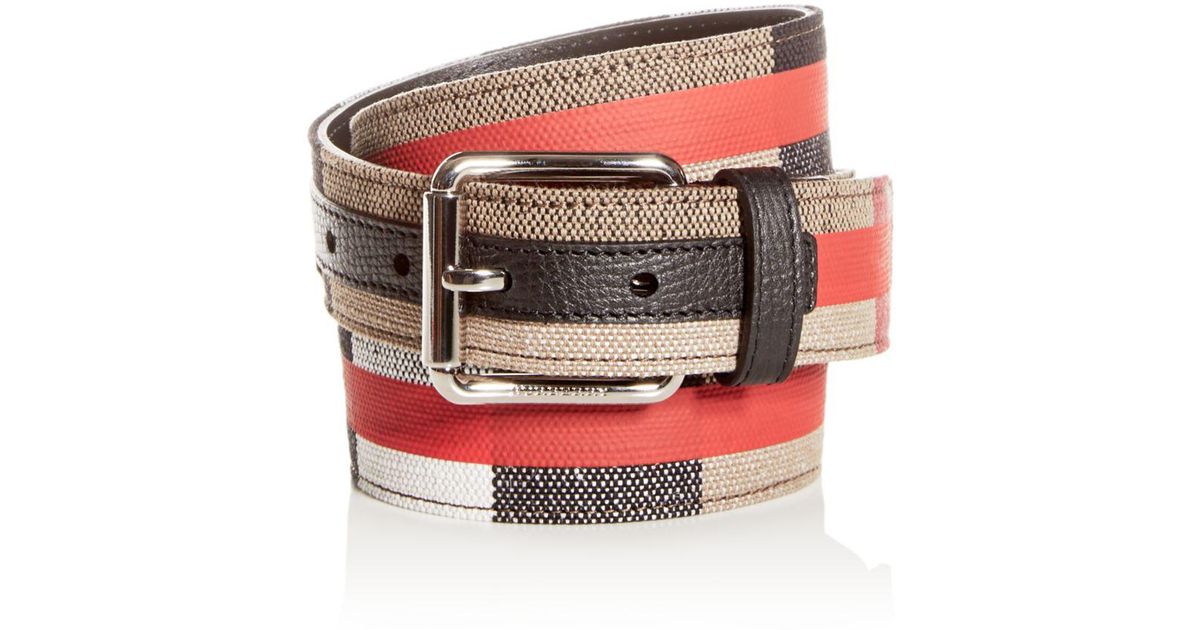 burberry belt red