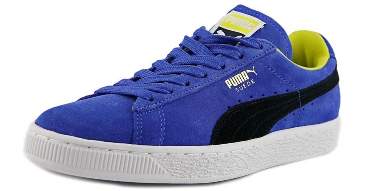 Puma Suede Classic Round Toe Suede Sneakers in Blue | Lyst