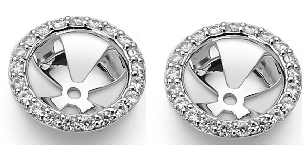 Lyst Charles Colvard Sterling Silver And Moissanite Earring Lyst Charles Colvard Sterling Silver And Moissanite Earring Jackets 0 32cttw Dew In Metallic