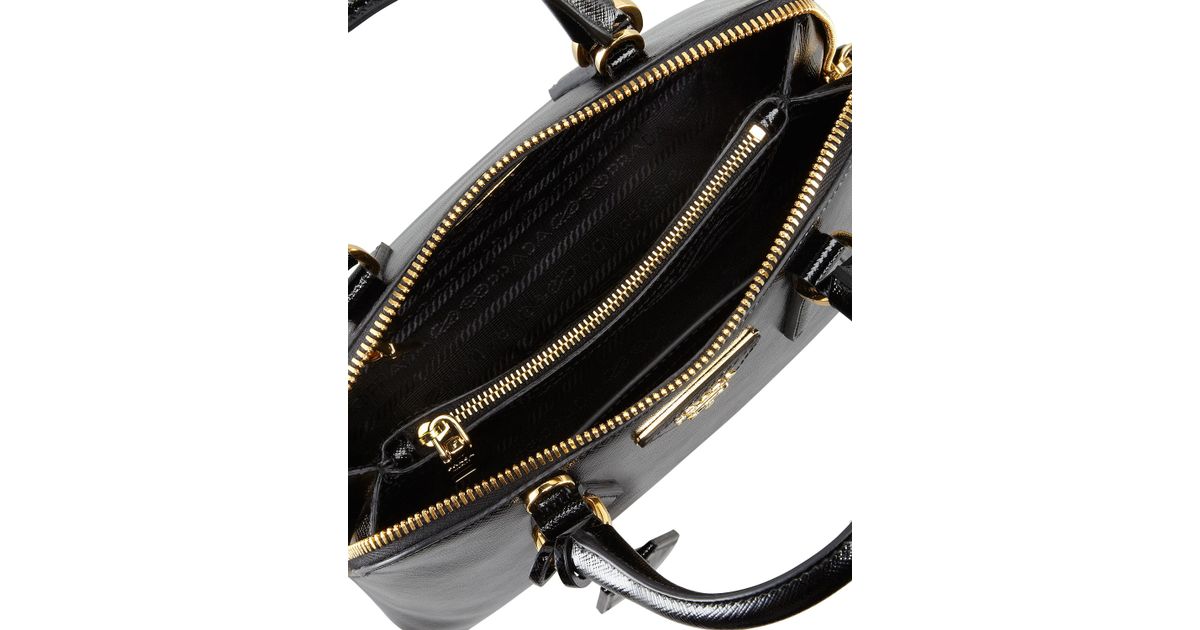 Lyst - Prada Saffiano Vernice Promenade Crossbody Bag in Black