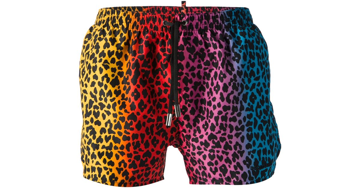 lyst-dsquared-leopard-print-swimming-shorts-for-men