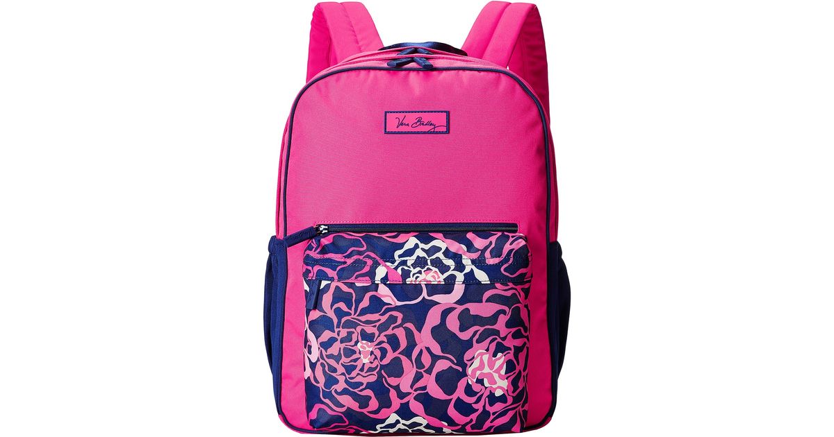 Vera Bradley Large Color Block Backpack in Pink - Lyst