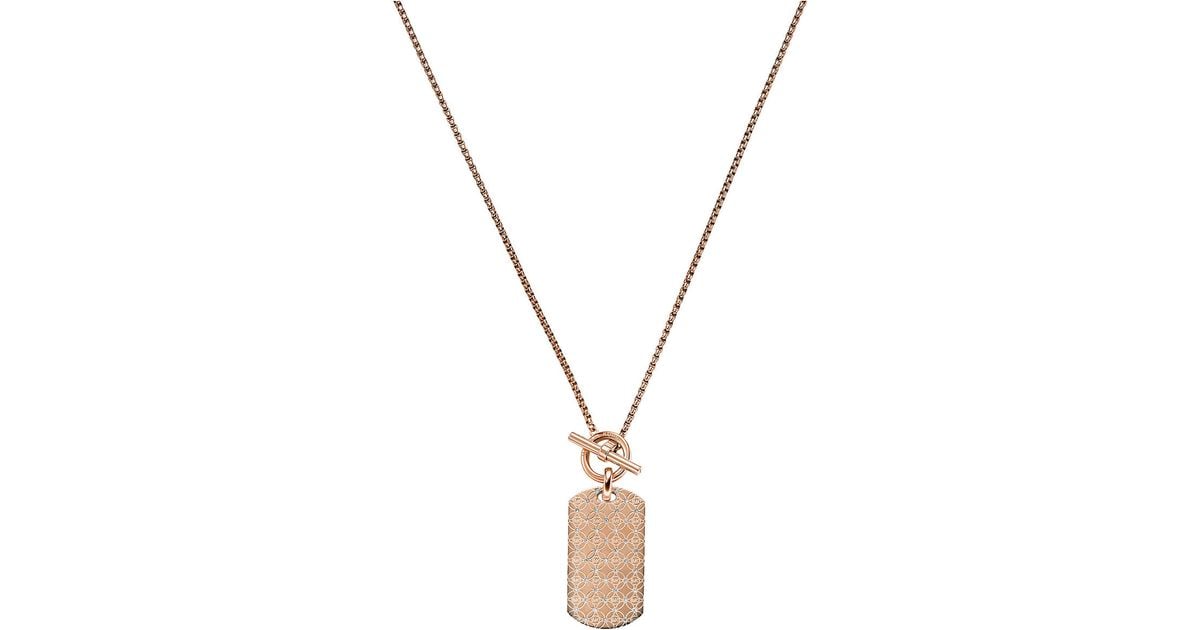 Michael kors discount dog tag necklace