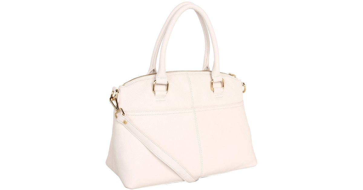 calvin klein white leather purse