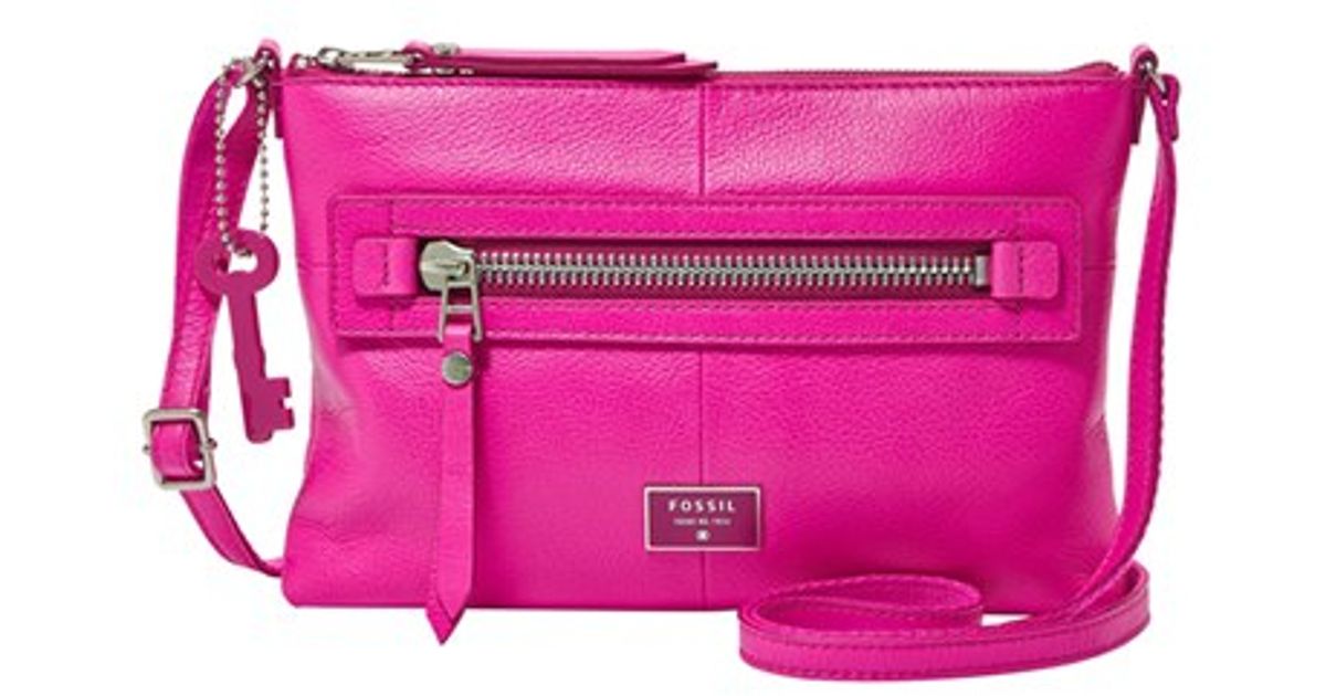 fossil pink satchel