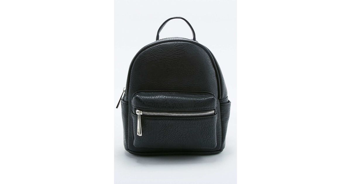 Urban Outfitters Black Faux-leather Mini Backpack in Black - Lyst