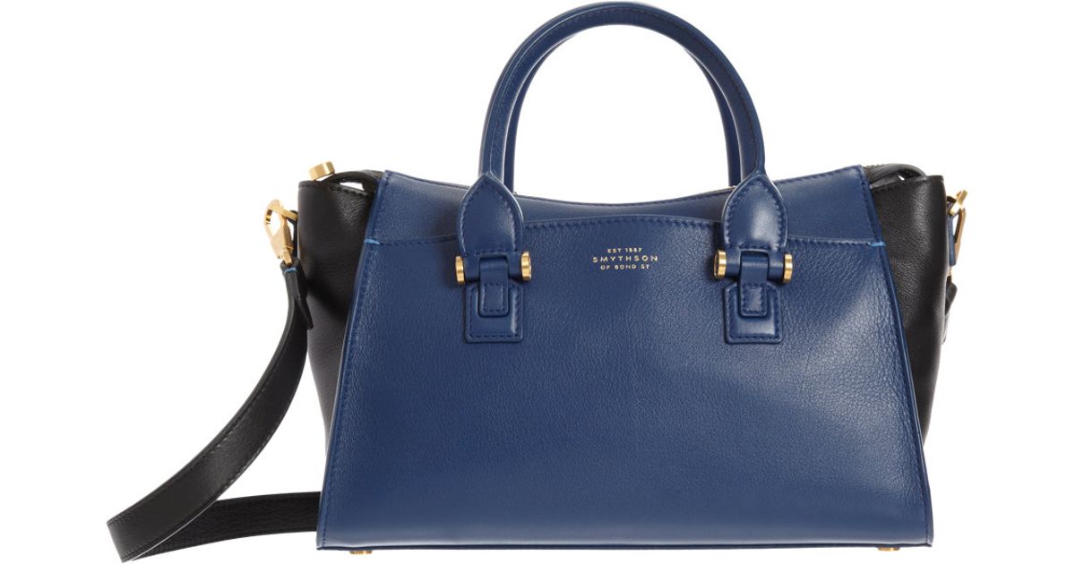 Lyst Smythson Mini Eliot Bag In Blue