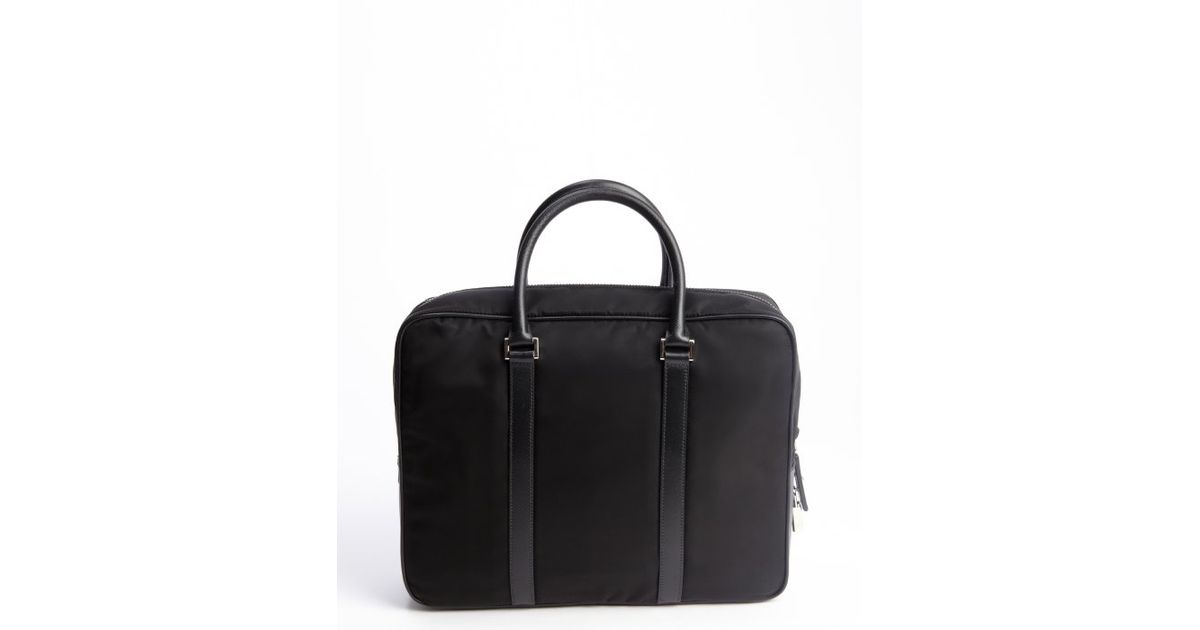 Prada Black Nylon and Leather Travel Bag in Black for Men | Lyst  
