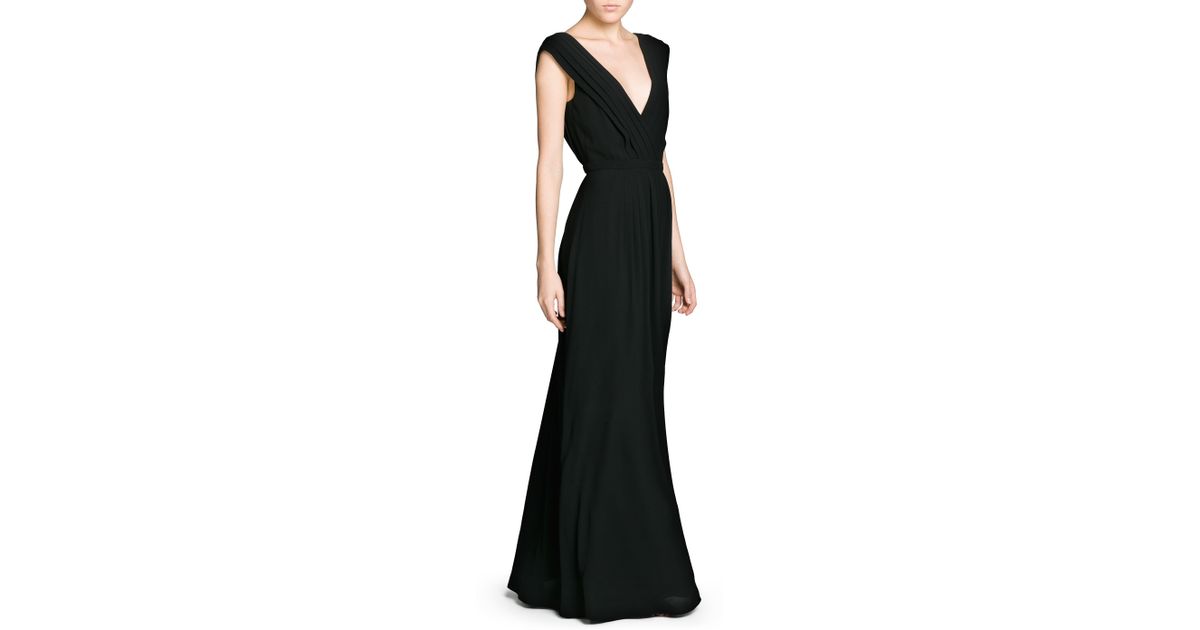 mango black wrap dress