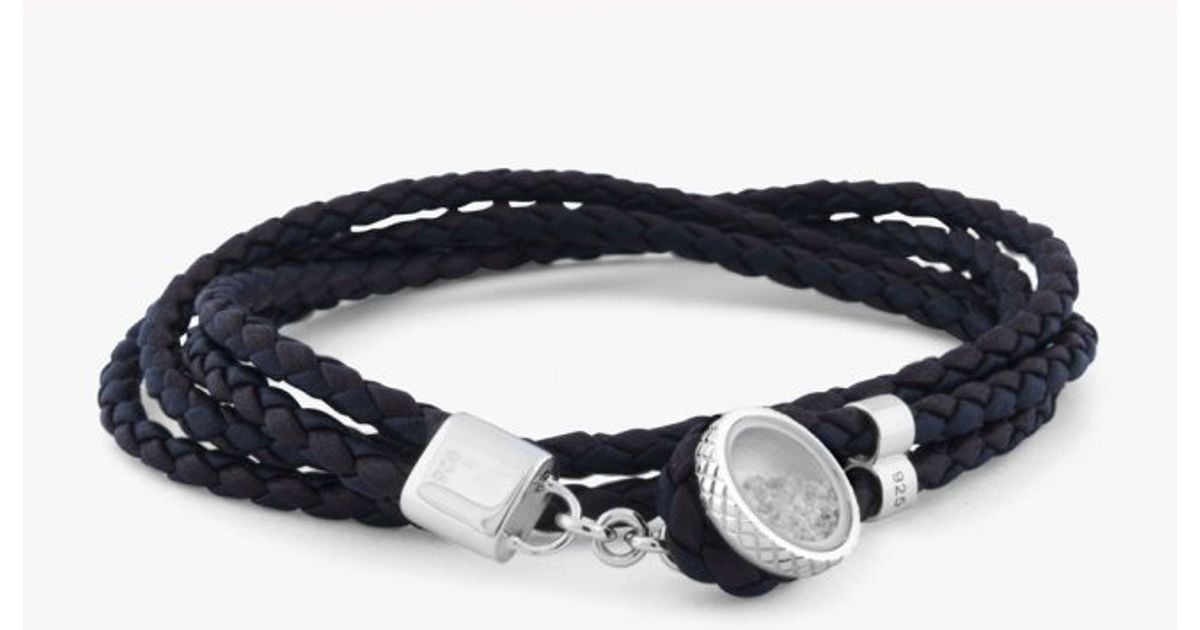 Lyst Tateossian Diamond Dust Bracelet With White Diamonds In Lyst Tateossian Diamond Dust Bracelet With White Diamonds In Silver And Brown Black Leather Blue For Men