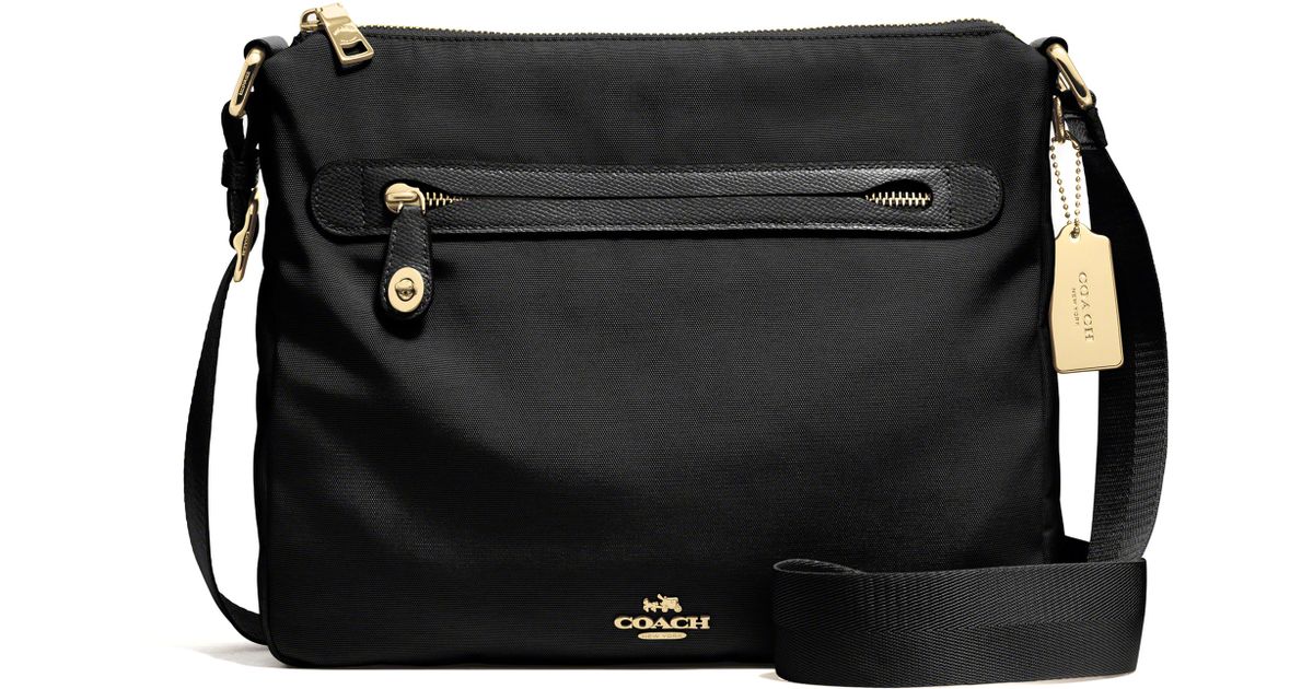 Lyst Coach Nylon Crossbody Bag In Black