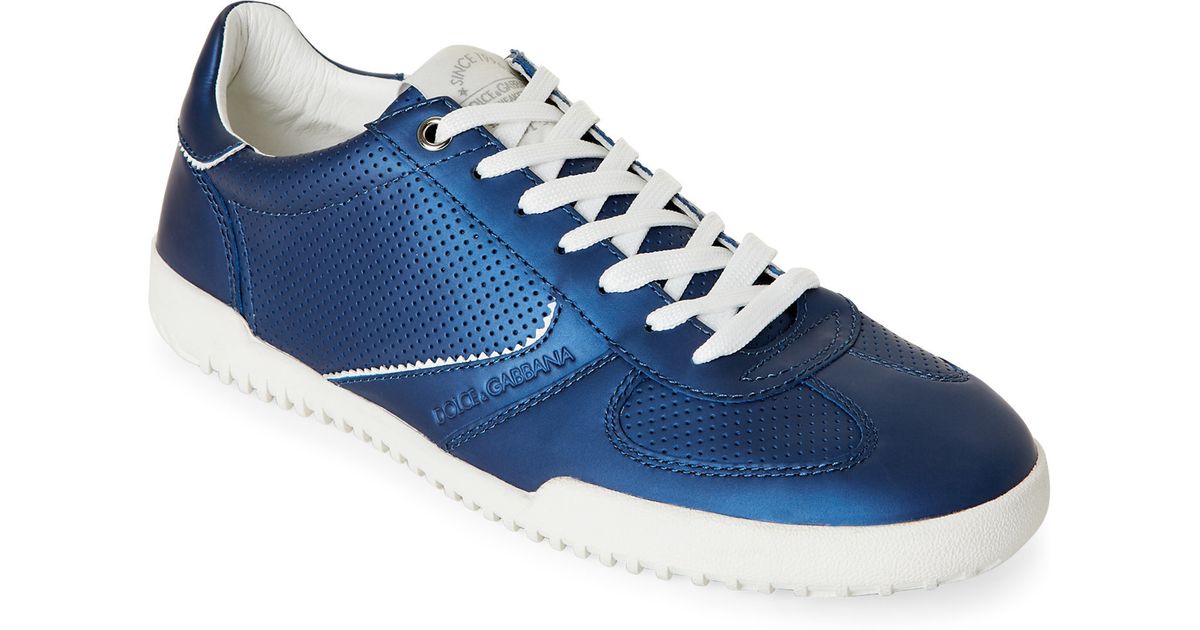 dolce and gabbana blue sneakers
