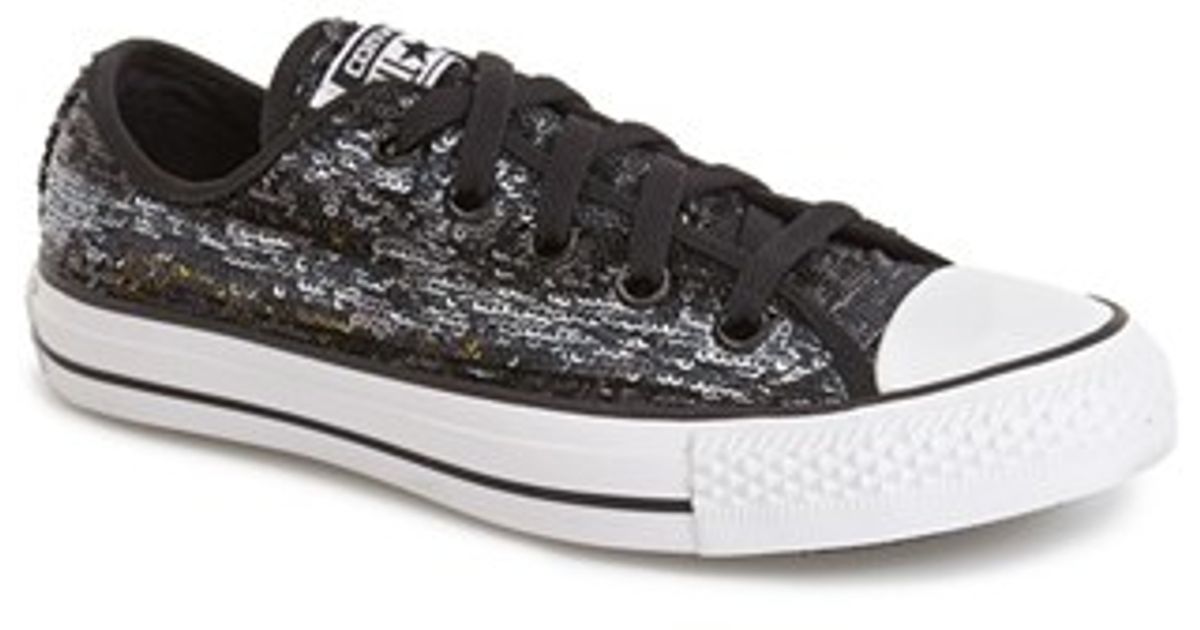 silver sequin converse low tops