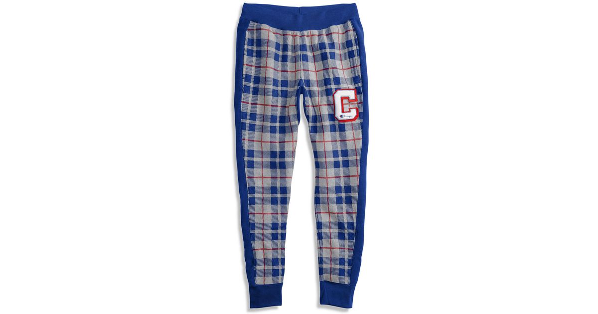 plaid mens joggers