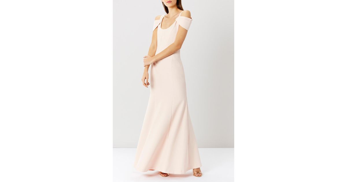 coast violetta pleated maxi dress