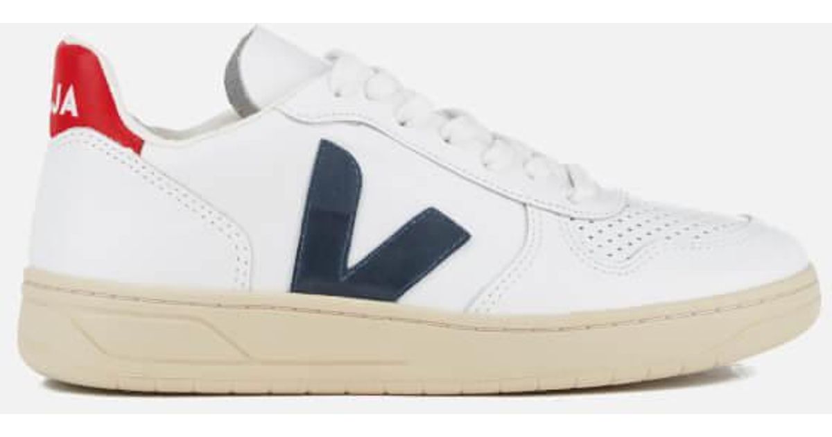 Veja Men's V10 Leather Trainers in White for Men - Save 24% | Lyst