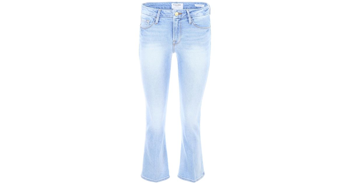 FRAME Denim Le Crop Mini Boot Jeans in Blue - Lyst