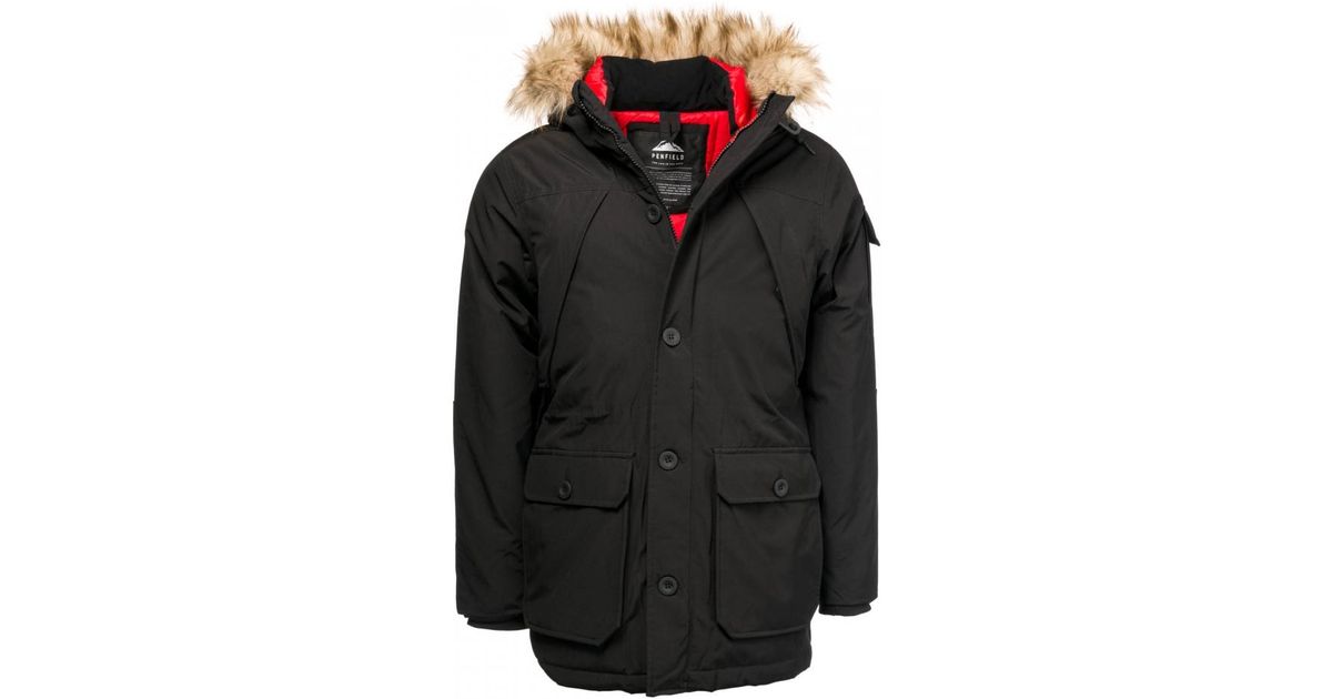 Penfield Fur Mens Hoosac Ff Jacket in Black for Men Lyst