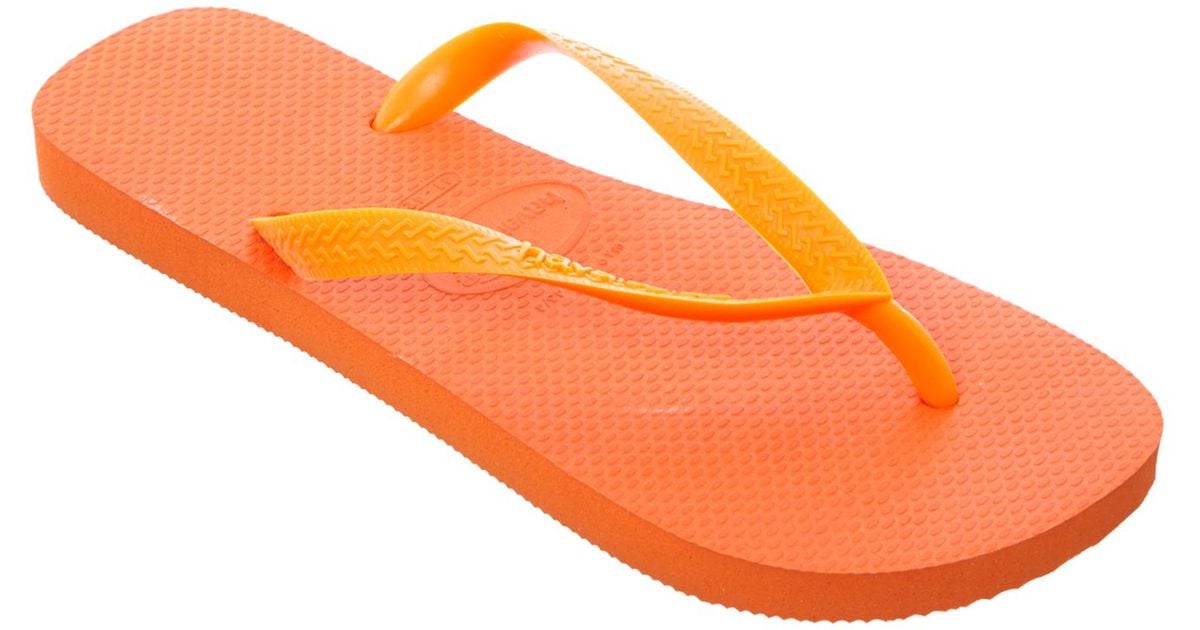 Havaianas All Over One Colour Flip Flop in Orange for Men | Lyst