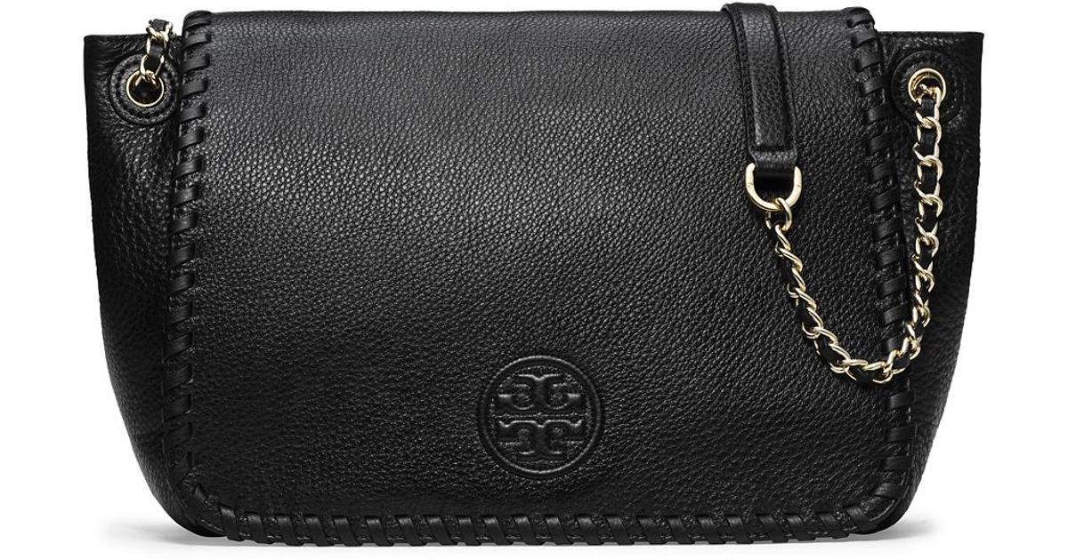 Lyst Tory Burch Marion Flap Shoulder Bag In Black