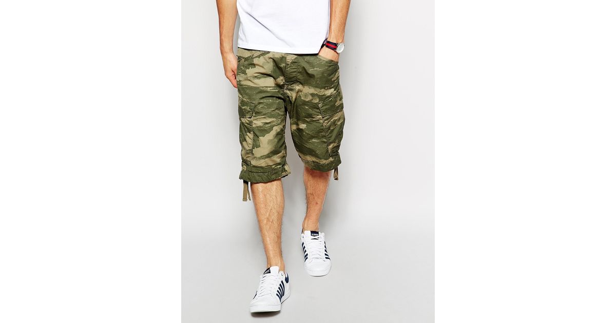 g star cargo shorts mens