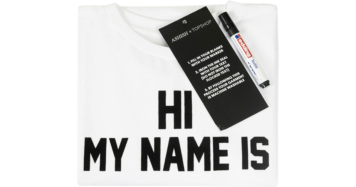 Hi My Name Is Tee By Ashish X in White Lyst