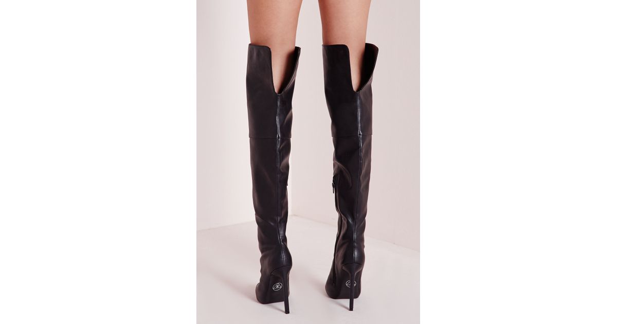 black thigh high boots peep toe