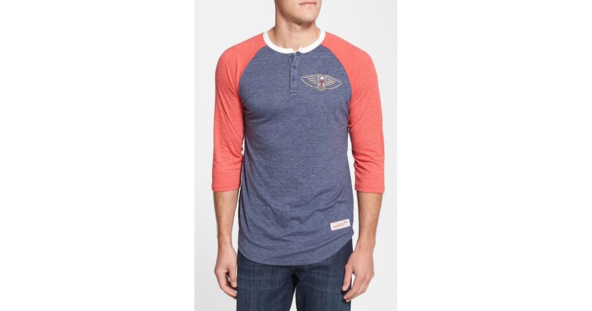 mitchell and ness henley shirts