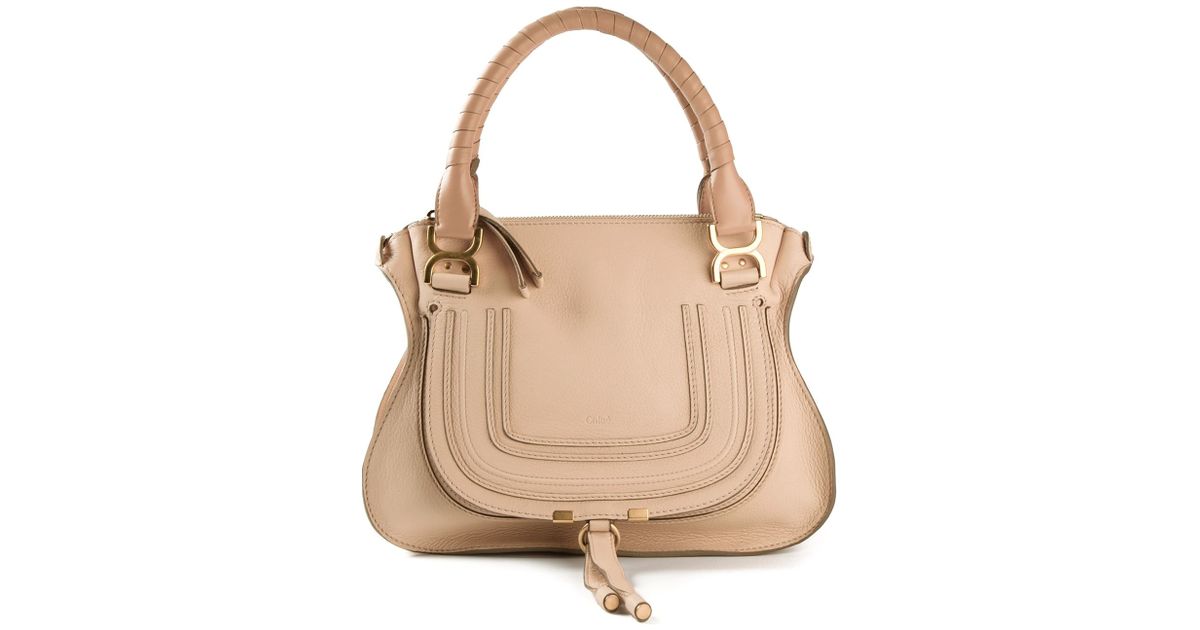 Chlo Medium \u0026#39;Marcie\u0026#39; Tote in Beige (nude \u0026amp; neutrals) | Lyst