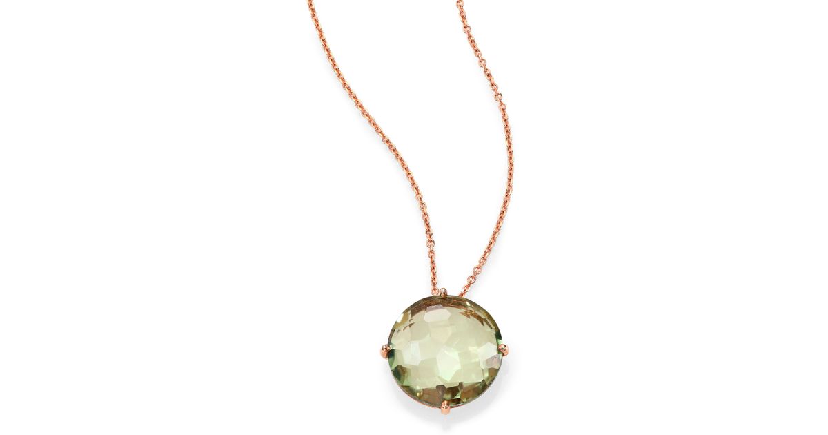 Lyst Kalan By Suzanne Kiwi Topaz 14k Rose Gold Round Lyst Kalan By Suzanne Kiwi Topaz 14k Rose Gold Round Pendant Necklace In Metallic