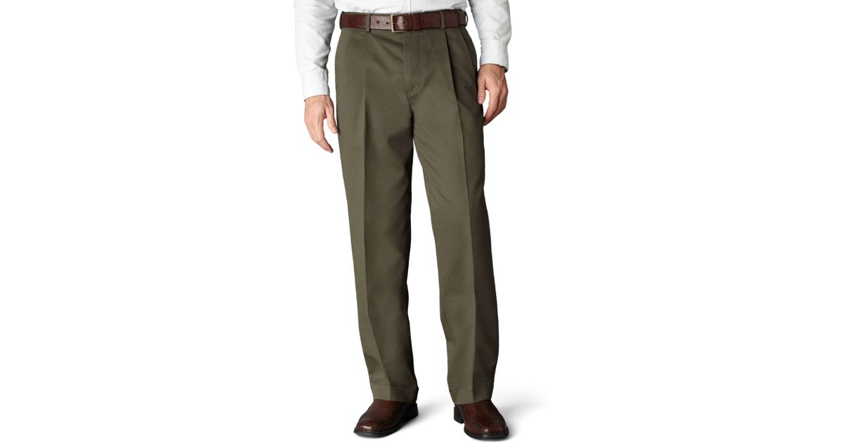 dockers relaxed fit pleated pants